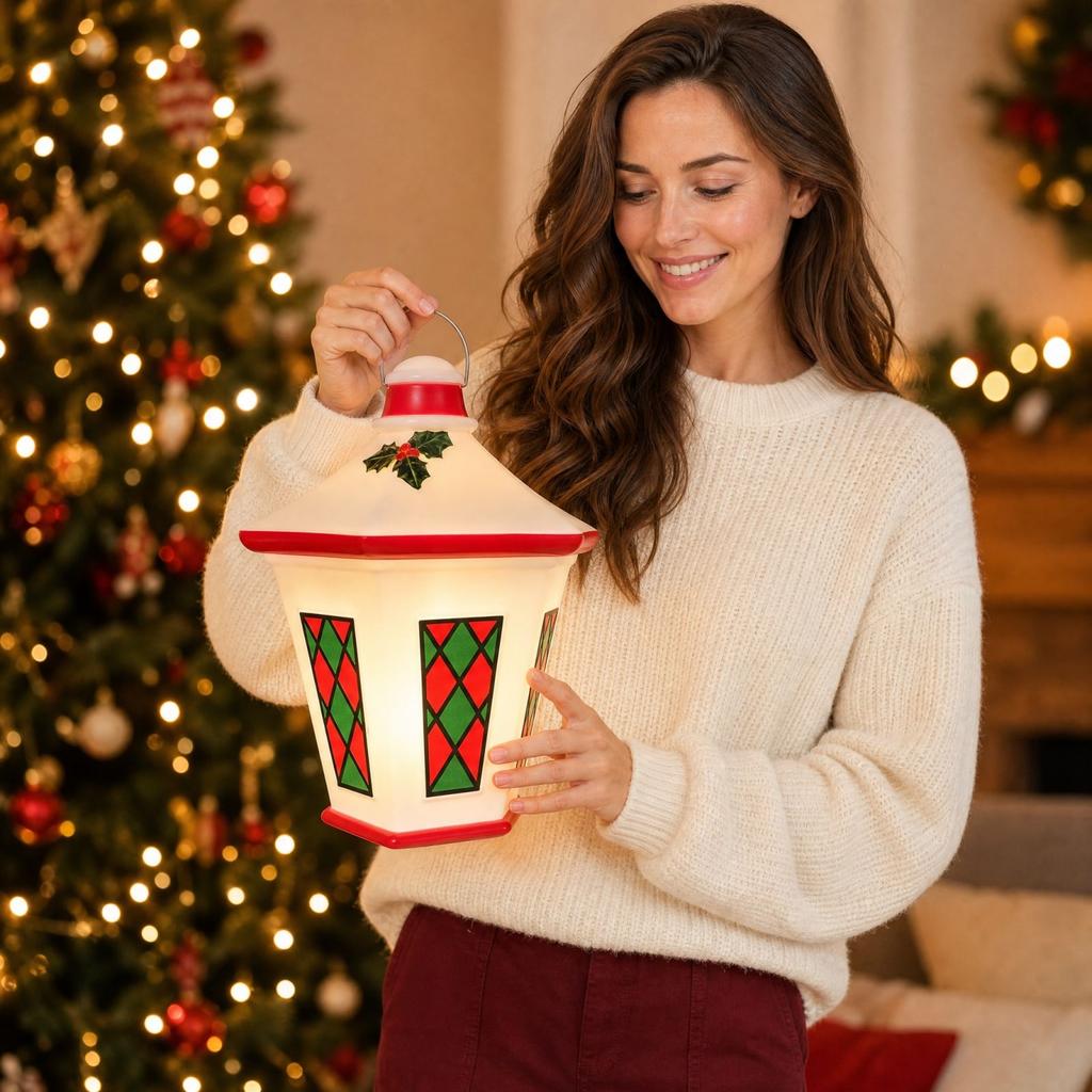 Plug-In Blow-Molded Christmas Decoration with for Holiday Indoor Display
