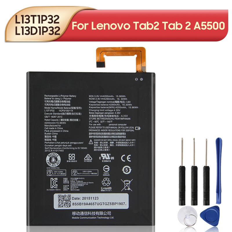 Dobíjecí lithiová baterie pro tablet Lenovo Tab 2 A5500 A8-50F/LC S8-50F/L L13T1P32 L13D1P32 Baterie 4290mAh