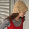 Bow Bowknot Knitted Hat Warm Cap Winter Cap Cute Bucket Hat  Girls