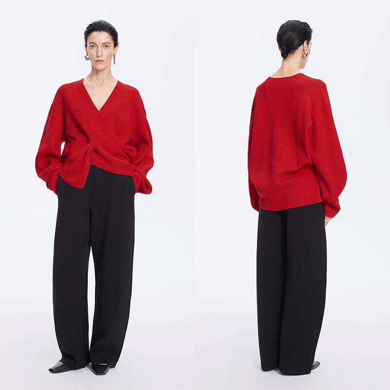 JNBY Spring 2026 V-Neck Wool Knit Pullover Sweater