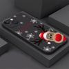 Fall für Apple iPhone 14 13 11 12 Pro 7 XR X XS Max 8 Plus 6 6S SE 2022 13Pro Schwarz Soft Phone Funda Weihnachten Weihnachtsmann Elch