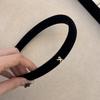 Korean autumn winter atmosphere headband women's new high cranial top velvet headband high sense retro hair accessories