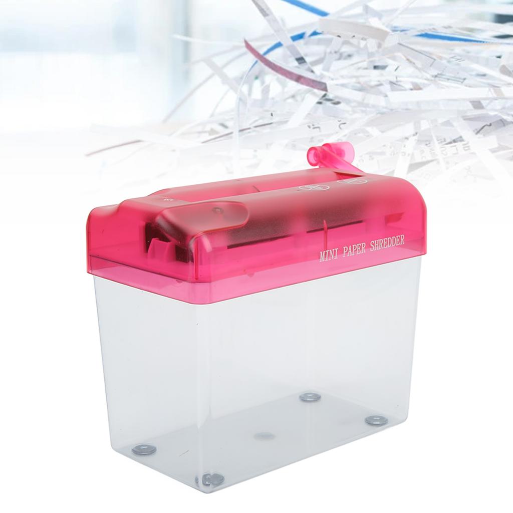 Ruční skartovač, průhledný, ztlumený, kompaktní, protiskluzový, mini skartovač pro kancelářskou školu