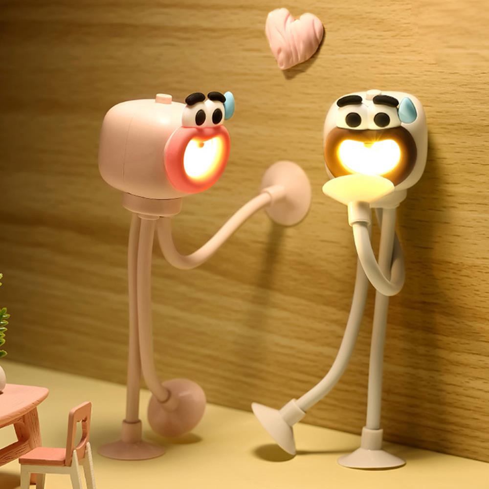 1 Stück Kreatives Cartoon Oktopus Mini Nachtlicht Niedliches Tier Tragbare LED Lampe Lustige Schlafzimmerdekoration Kann als Telefonständer verwendet werden