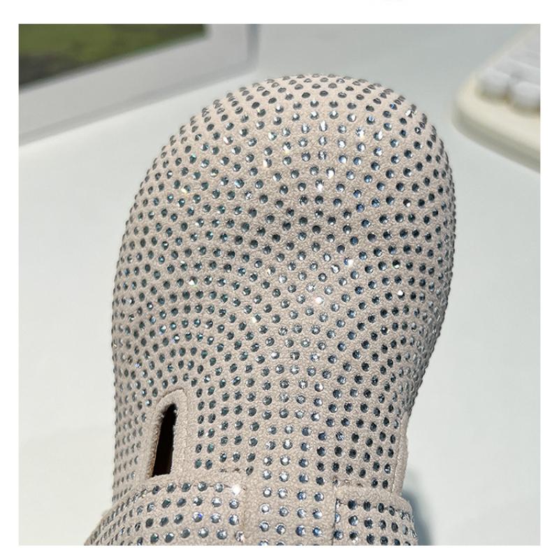 Fashionable Rhinestone Autumn New Style Children's Soft Sole Comfortable Leather Shoes for Girls