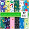 12 Wissenschaftliche Experimente Handkonto Materialpapier Scrapbook Diy Handgemachte Kartenherstellung Kreativer Hintergrund Hintergrundpapier