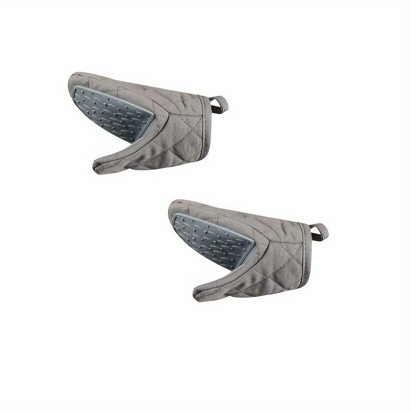 

2 шт. Термостойкие силиконовые подставки с хлопковым чехлом, Термостойкие кухонные коврики - Нескользящие аксессуары, безопасные для микроволновой печи L светло-серый