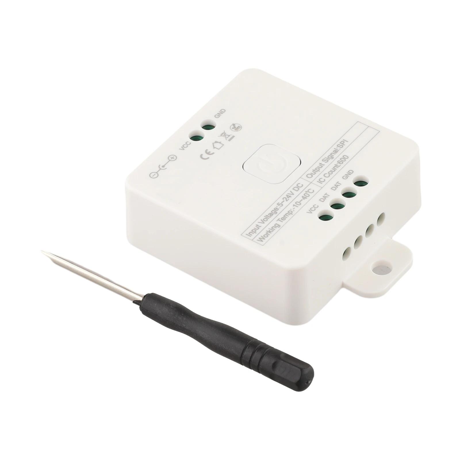 

DC5V to 24V Addressable RGB LED Controller with Music Reactive Lighting 146 Preset Modes and Multi Group Control
