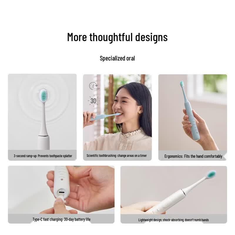 PlusMinusZero Smart Sonic Electric Toothbrush CN Plug (adapter Included)