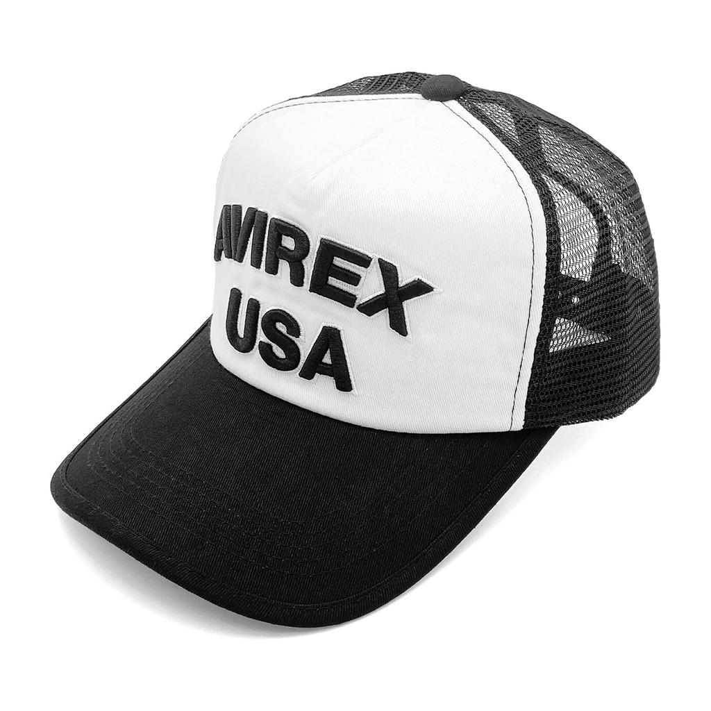 Avirex Mesh NUMBERING Plus White Men's Cap, USA, Sizes, 57-59cm, 62-64cm (57.0-59.0 cm, (USA))