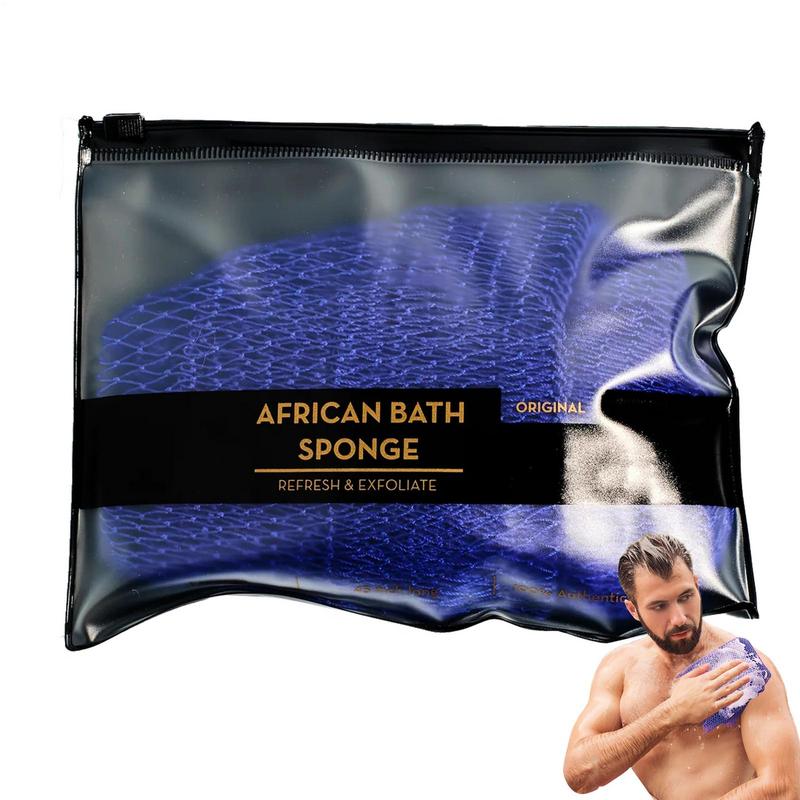 Burete de Baie din Plasă Africană Prosop Exfoliant cu Față Dublă Lufă Scrubber pentru Spate pentru Piele Netedă