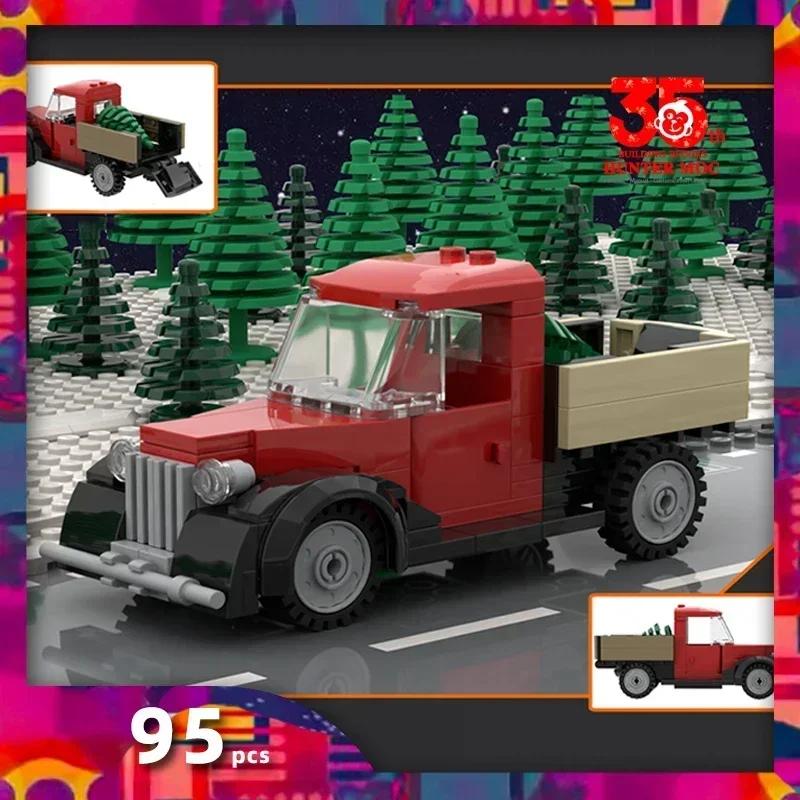 Brick Christmas Tree Pickup Star Wing Vacation Xmas Houses Train Reindeer Ornament Santa Christmas Wreath Building Block