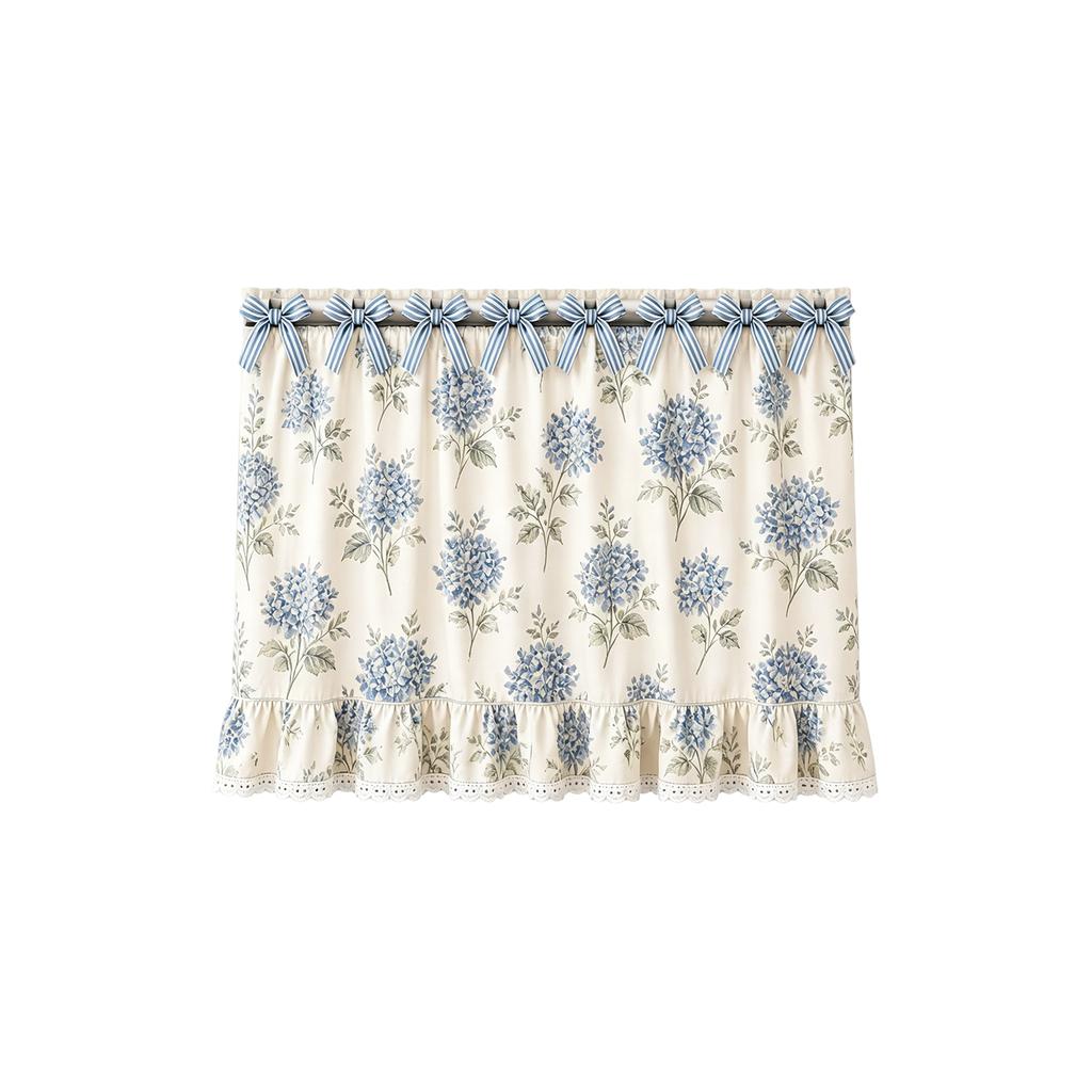 Farmhouse Kitchen Oven Skirt 78x55cm Decorative Ruffled Edge Oven Cover with Bow Tie Top for Rustic Style Kitchen Window Treatment