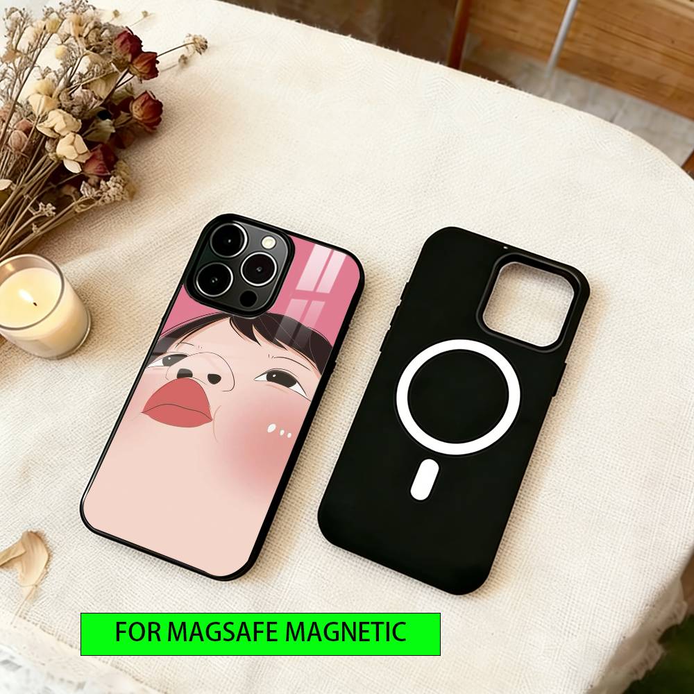 Abstract facial expression Phone Case For iPhone17,16,15,14,13,12,11 Plus,Pro Magnetic For Magsafe Wireless Charging