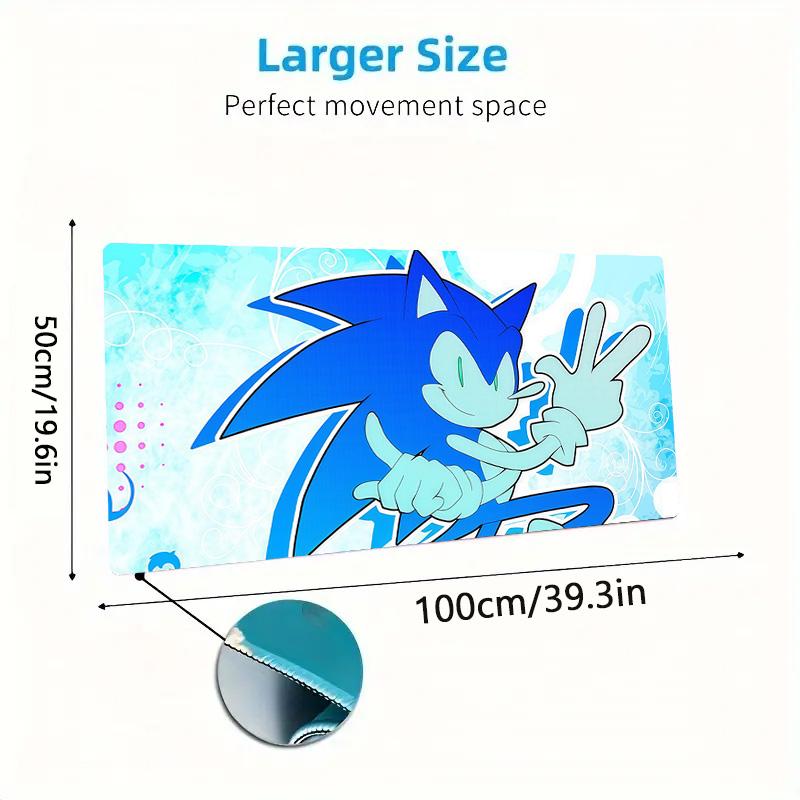 Sonic Vibes Print  Cushion Non-slip Laptop Tablet Big Mousepad XXL Mat Mini PC Playmat With Lock Edge