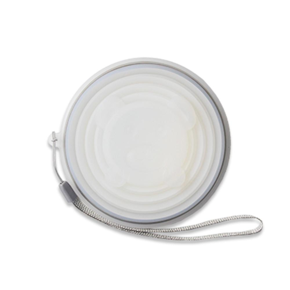 Unbreakable Children's Portable Silicone Folding Cup with Lanyard for Outdoor Use