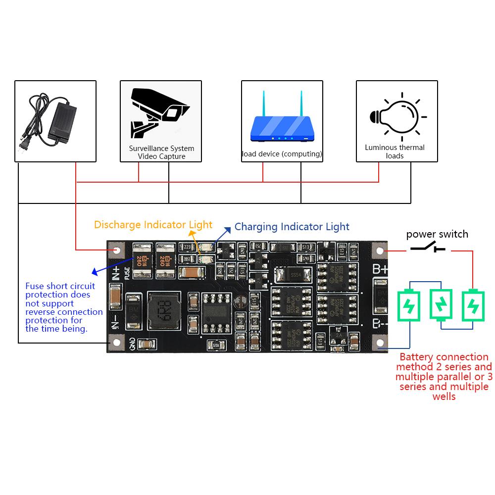2S 3S Charge Protection Module 50W 4A Uninterruptible Power Supply Control Board Bidirectional Charge Discharge With Same