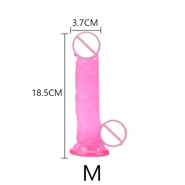 Erotic Soft Jelly Dildo Anální anální zátka Realistický penis Dospělí Produkt Silná přísavka Dick Sexuální hračky pro ženy