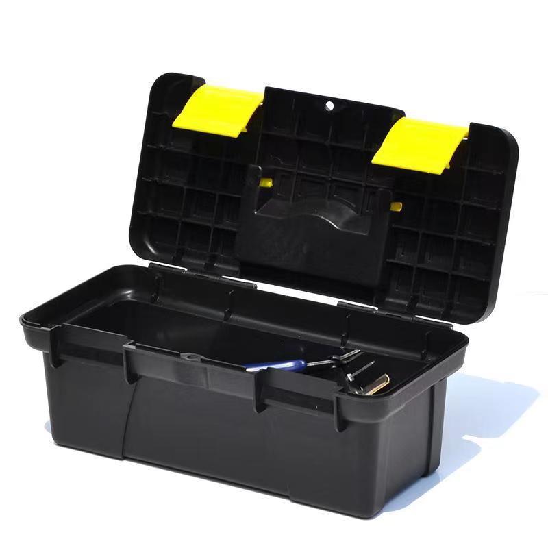 Large Industrial Grade Portable Hardware Toolbox - Durable, Thickened Plastic Organizer for Home, Car, or Electrician Use