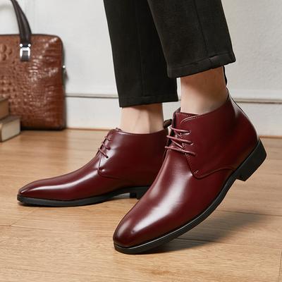 Fashion Fashion Mens Chelsea Boots New Arrival Men Shoe Luxury Brand Lace-Up High Top Club Shoes All-match Men's Comfortable Ankle Boots