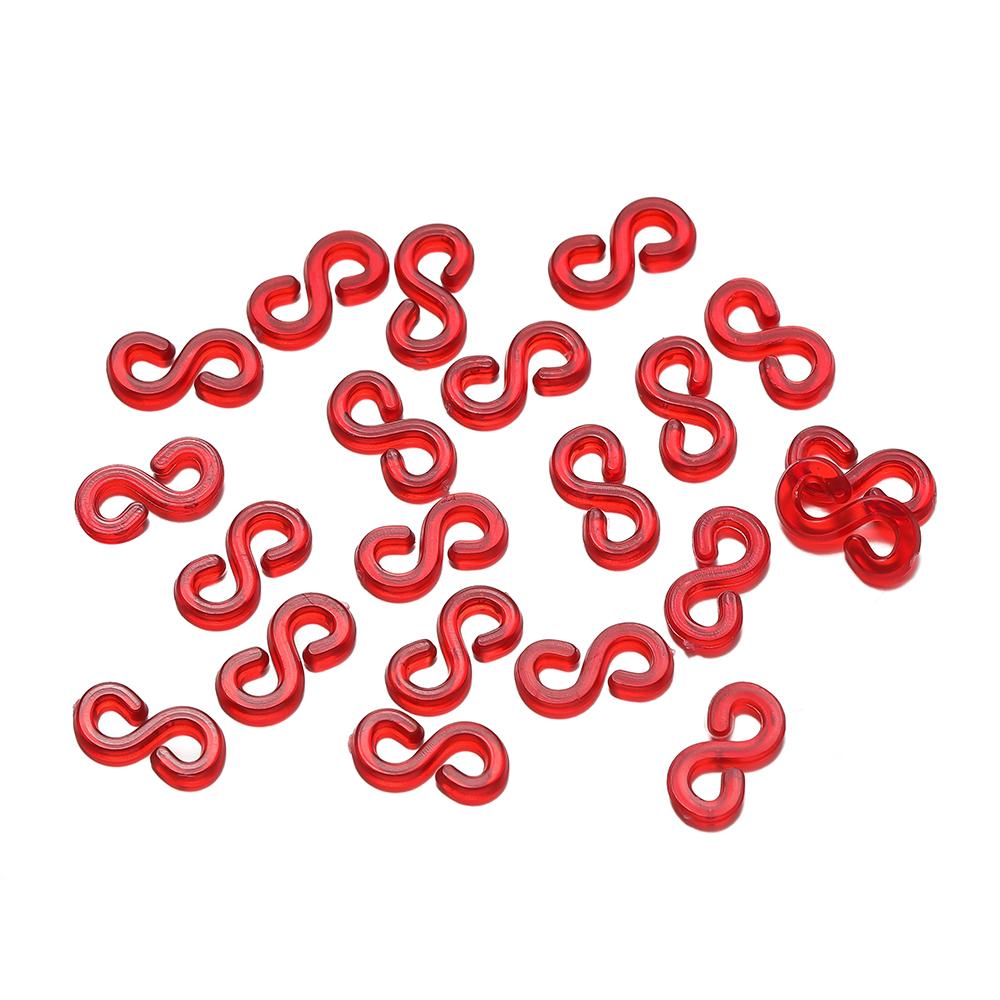 500pcs/Lot S Shape Clips Hook Plastic Connectors Clasp for DIY Charm Bracelet Jewelry Making Supplies Accessories