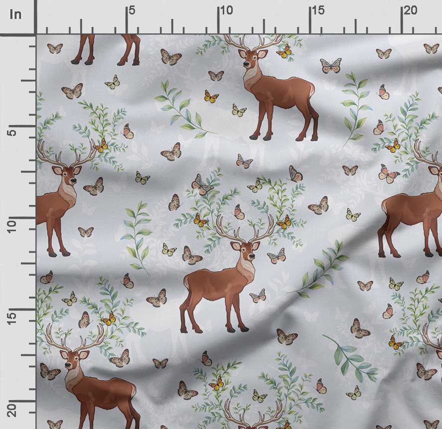 Soimoi Animals Print, Bavlna Cambric, Prošívací tkanina prodávaná The Yard 42 palců široká, bavlněná tkanina střední gramáže, Šicí potřeby,