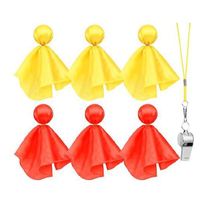 6pcs Tossing Flags Accessories Referee Gear Referee Flags Challenge Flags Penalty Flags for Soccer Ref Umpire Coaches