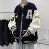 2024 Men's Trendy Patchwork Baseball Jacket: Spring & Autumn Youth Casual