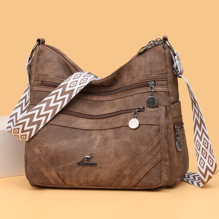 Винтажная женская сумка через плечо коричневый 1760₽