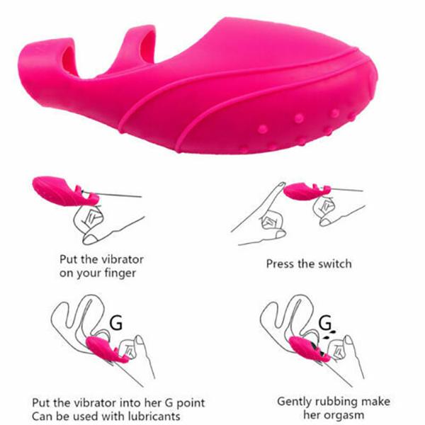 Clit Vibrator Vibrating Finger Sleeves Clitoral Massager Sex Toys for Women