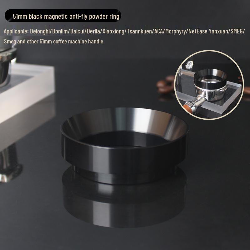 Magnetic Anti-Spill Coffee Dosing & Tamping Ring - 51/53/58mm Grinder Handle.