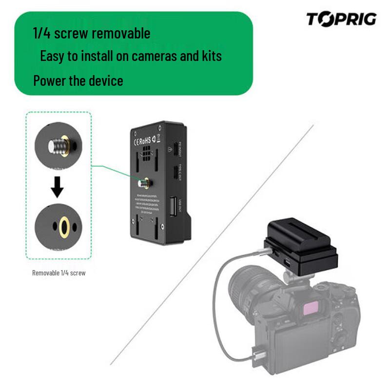 TOPRIG NP-F Battery Plate PD30W Fast Charger