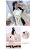 Women's Beige Fleece-Lined Trench Coat: British & Korean Style, Thickened, Long-Sleeved, Mid-Length, Autumn/Winter Warm & Stylish.