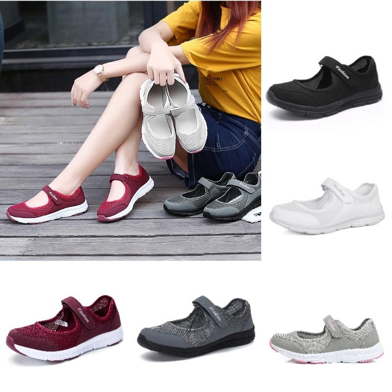 Fashionable And Comfortable Elderly Shoes With Magic Strap For Outdoor Activities