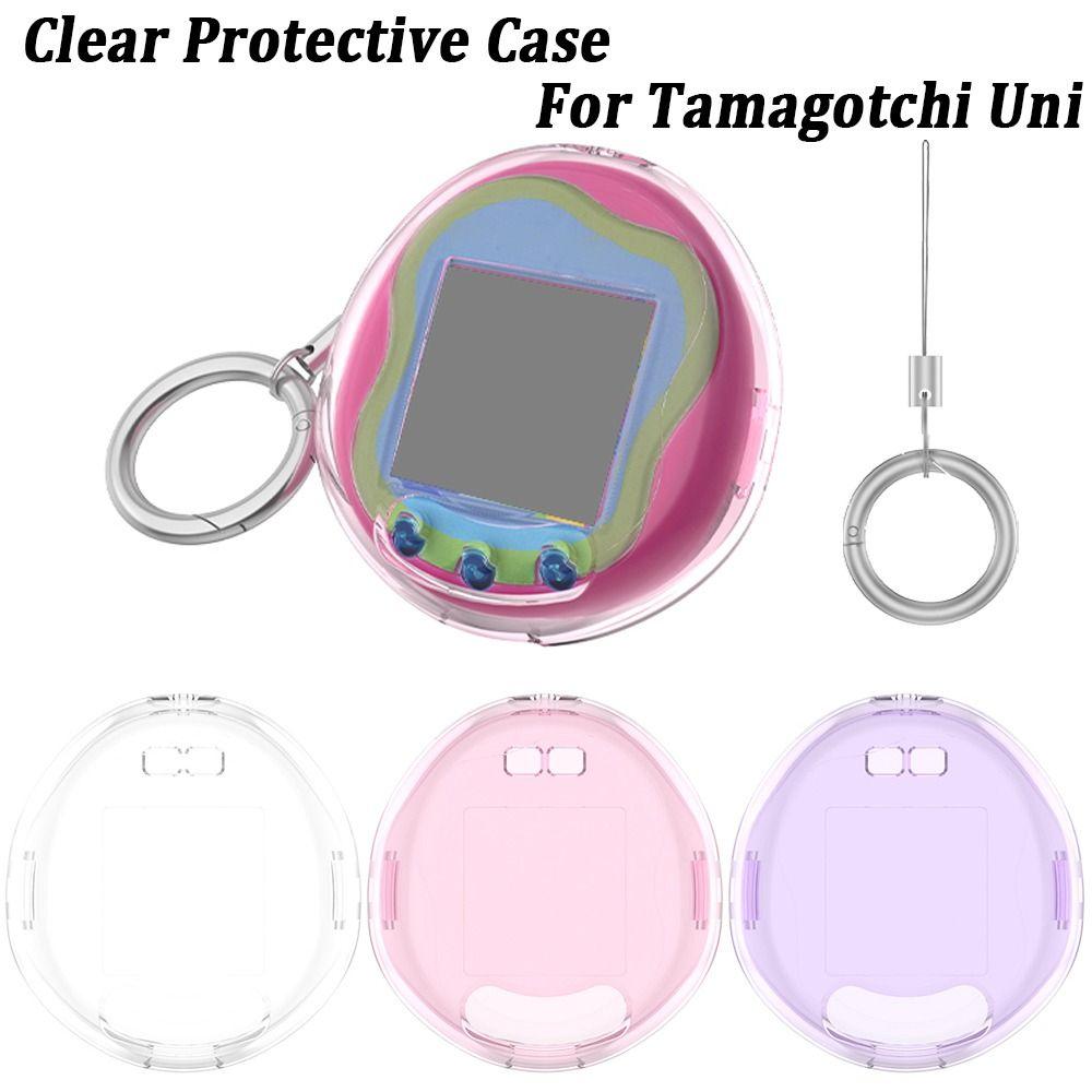 Durable Transparent Protective Case Dustproof Anti-Scratch Hard Shell Full Coverage Crystal PC Clear Cover for Tamagotchi Uni