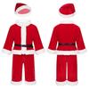 Baby Boys Christmas Santa Claus Costume Outfit Long Sleeves Velvet Top + Trousers Set