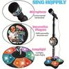 Kids' Microphone & Stand Set with Adjustable Height, Lights, Echo & Speaker