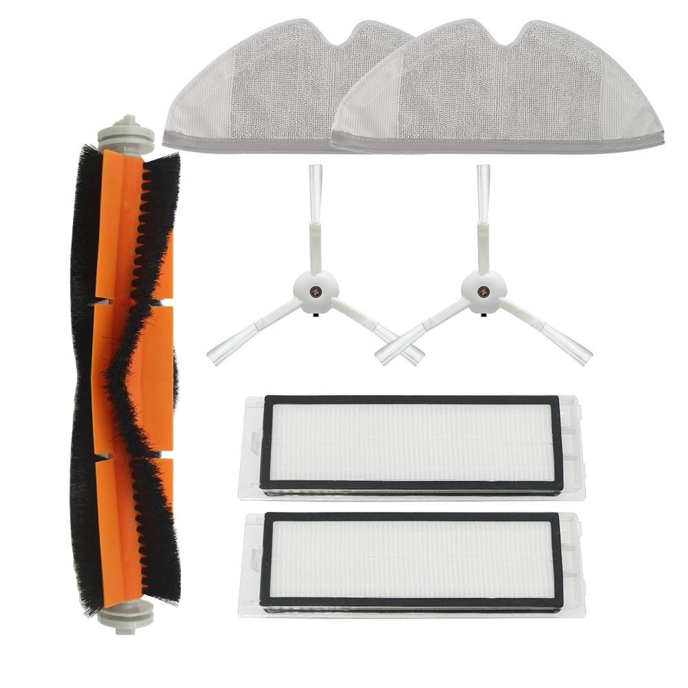HEPA-filter + sidebørste + hovedbørste for Xiaomi MI Robotstøvsuger 2 Roborock S50 S51 støvsugerdeler, tilbehør