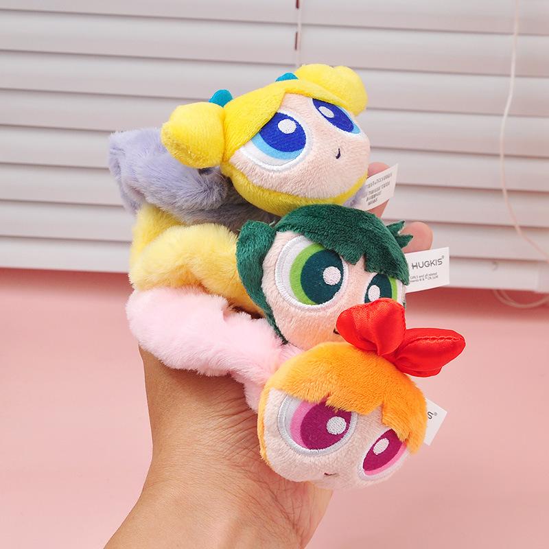 Creativity Anime The Powerpuff And Girls Series Hair Tie Fashionable And Exquisite Cartoon Character Hair Elastic For Girls