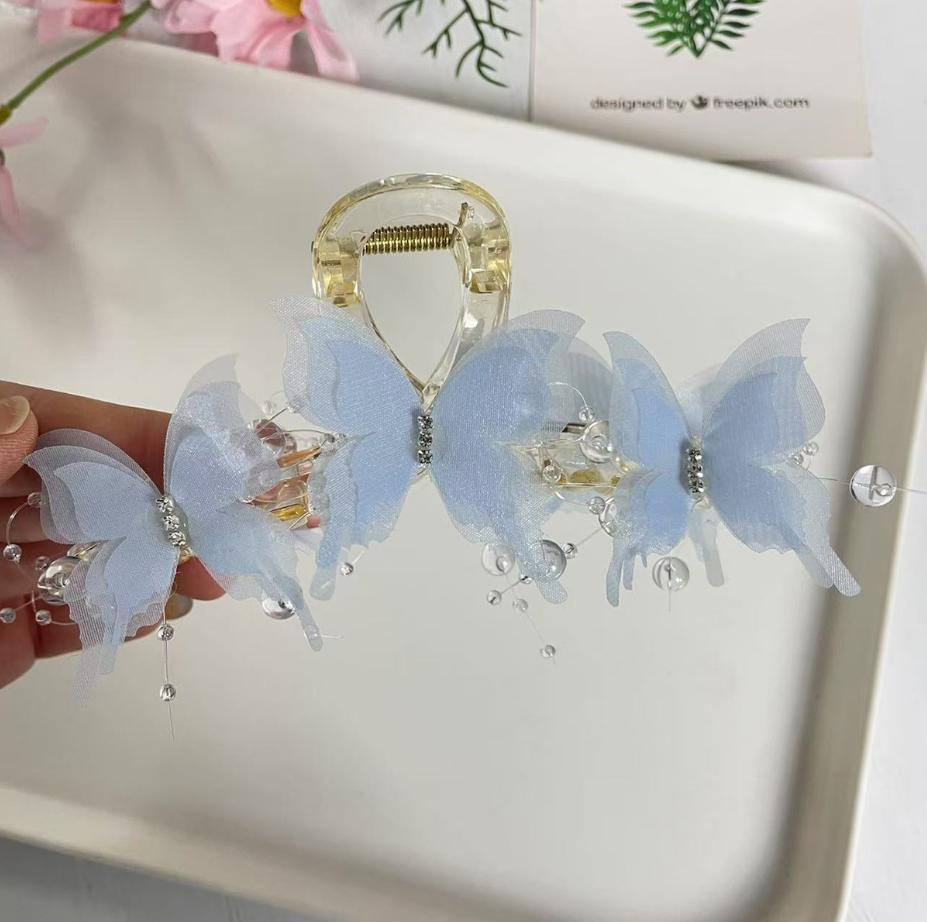 Butterfly Grabber for Women   New High-end Sweet Hair Accessories  the Back of the Head Is Curled with Claws Shark Clip