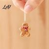 Durable Resin Holiday Ornaments 4 Pcs Gingerbread Christmas Ornaments Candy Cane Tree Lollipop Tree Decorations Man Xmas Hanging Decoration