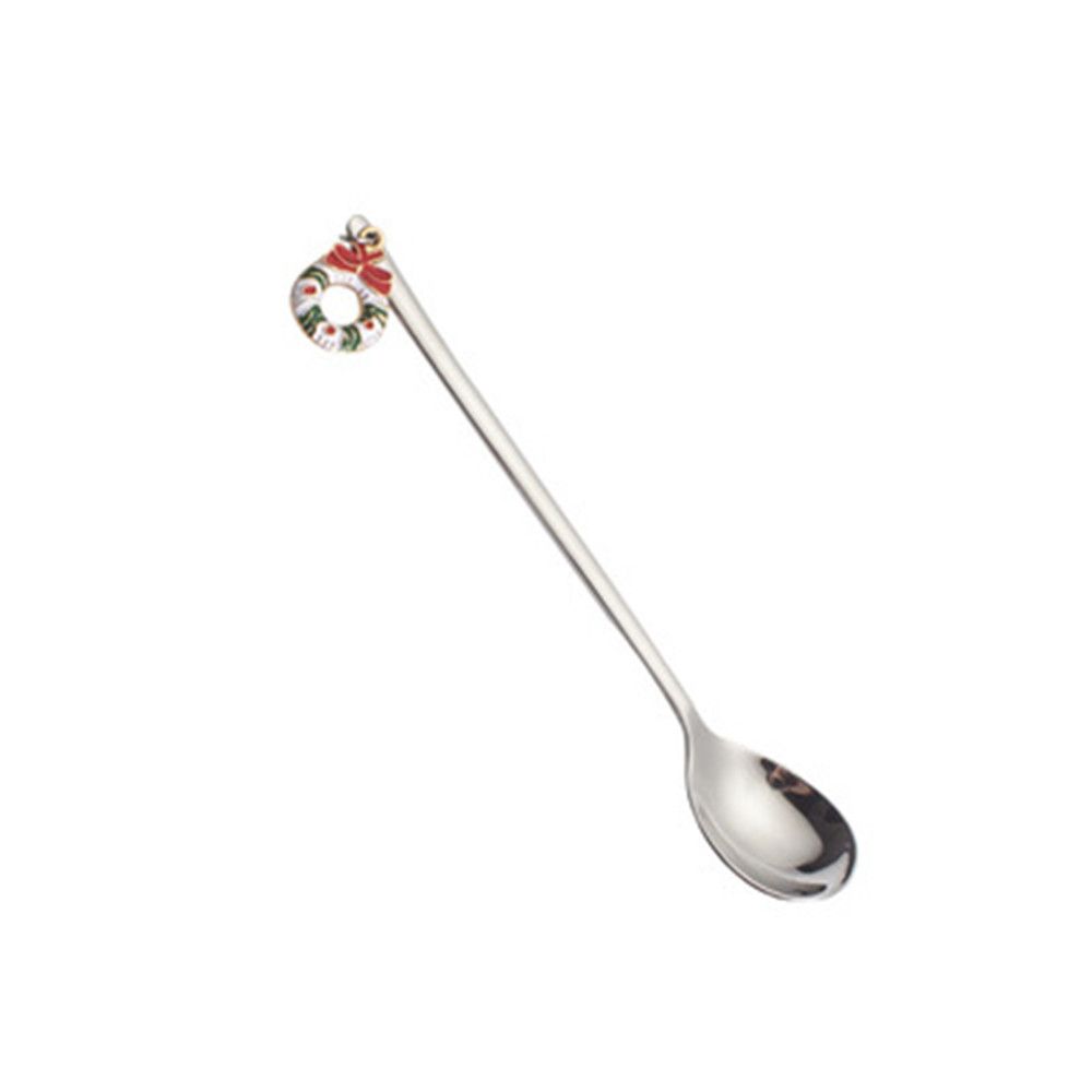 Kitchen Xmas Gifts Christmas Table Ornament Tableware Stainless Steel Coffee Spoon