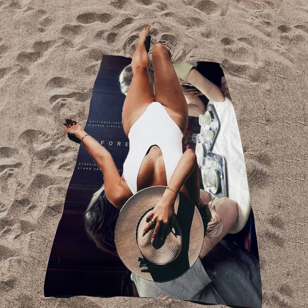 Classic Before Sunrise Anime Beach Swimming Towel Soft Absorbent Washcloth Children's Gifts for Kids Travel Camping Gym