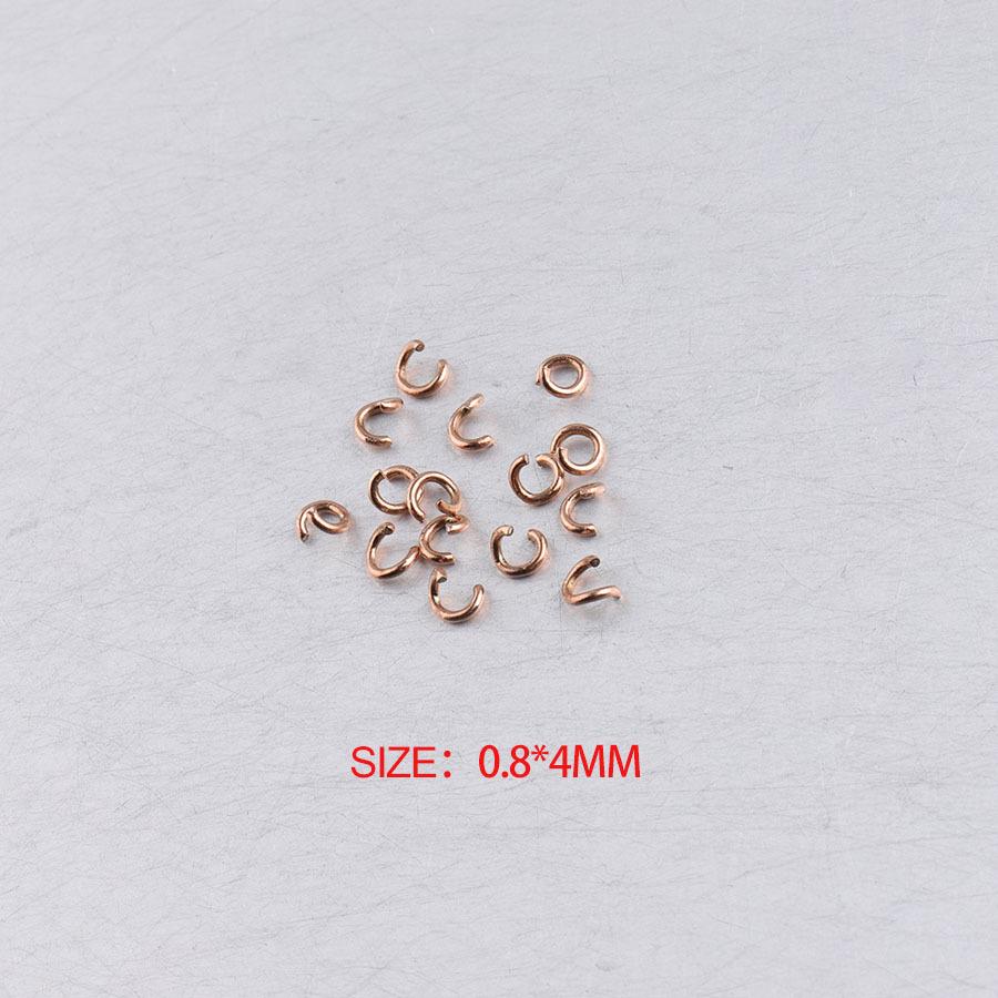 **0.8mm Steel & Gold/Rose Gold Stainless Open Jump Rings - 100 Pack**