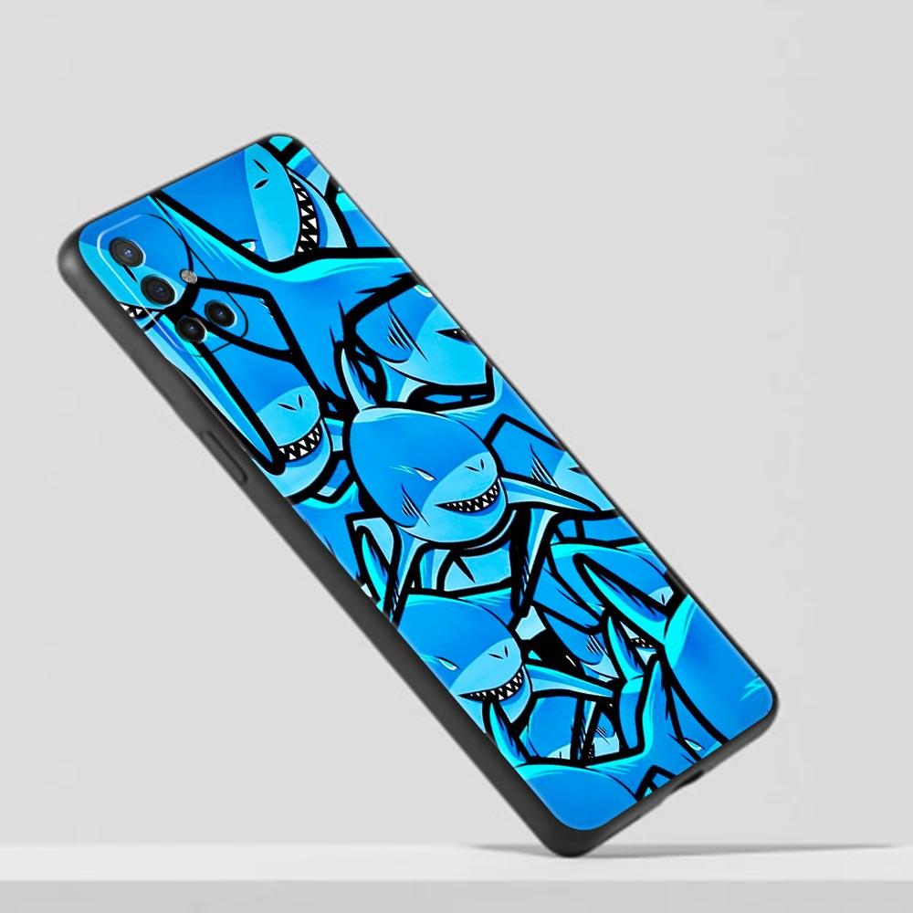 Handyhülle mit Meereshaie-Muster für Oneplus 13R 13 12R 11 10T 10R Nord N100 N200 N10 10 9 9R 9RT CE 3 2 Z Pro Weiche TPU-Hülle