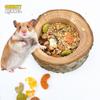 Random Shape Pet Hamster Fruit Wood Food Bowl Hamster Golden Bear Squirrel Food Bowl Log Gnawing Toy for Small Animals Food Bowl