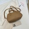 Monochromatic PU female shoulder bag with buckle for women textured bag with all the matches zipped bags feminine