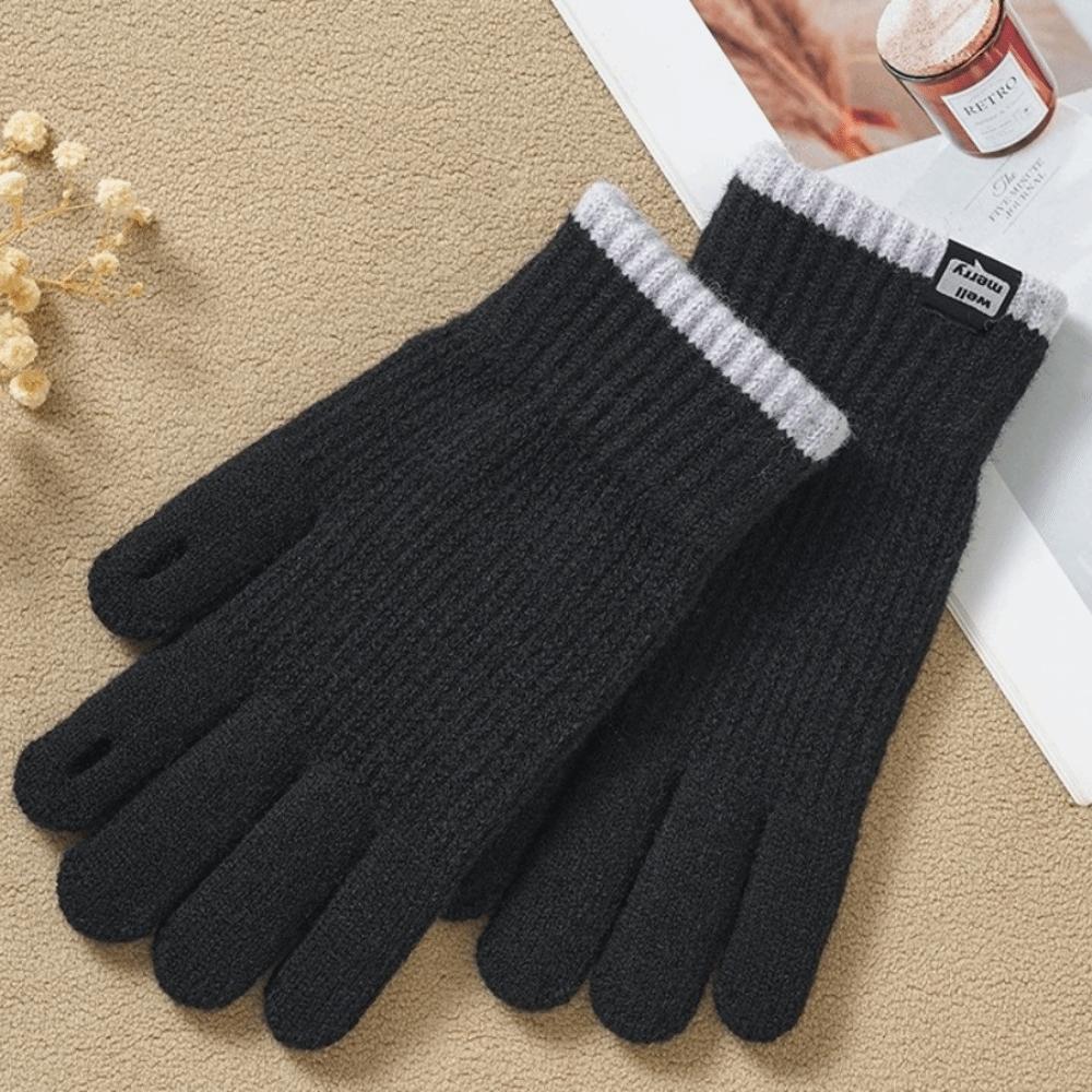 Warm Full Finger Gloves Thumb Opening Women's Mittens Gifts Knitted Gloves  Winter Commuting