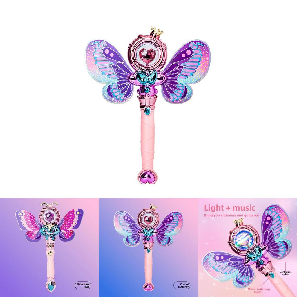 Princess Magic Wand Light And Music Toy For Girls With Flashing And Rotating Features