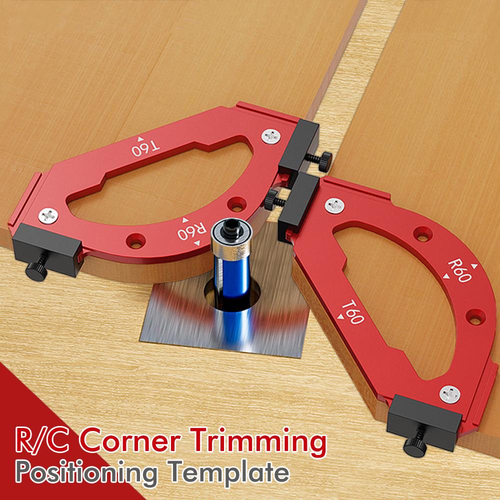RT10-RT60 Radius Jig, Woodworking Router Templates Arc Angle Positioning Template, Corner Radius, Reusable Positioning Tool